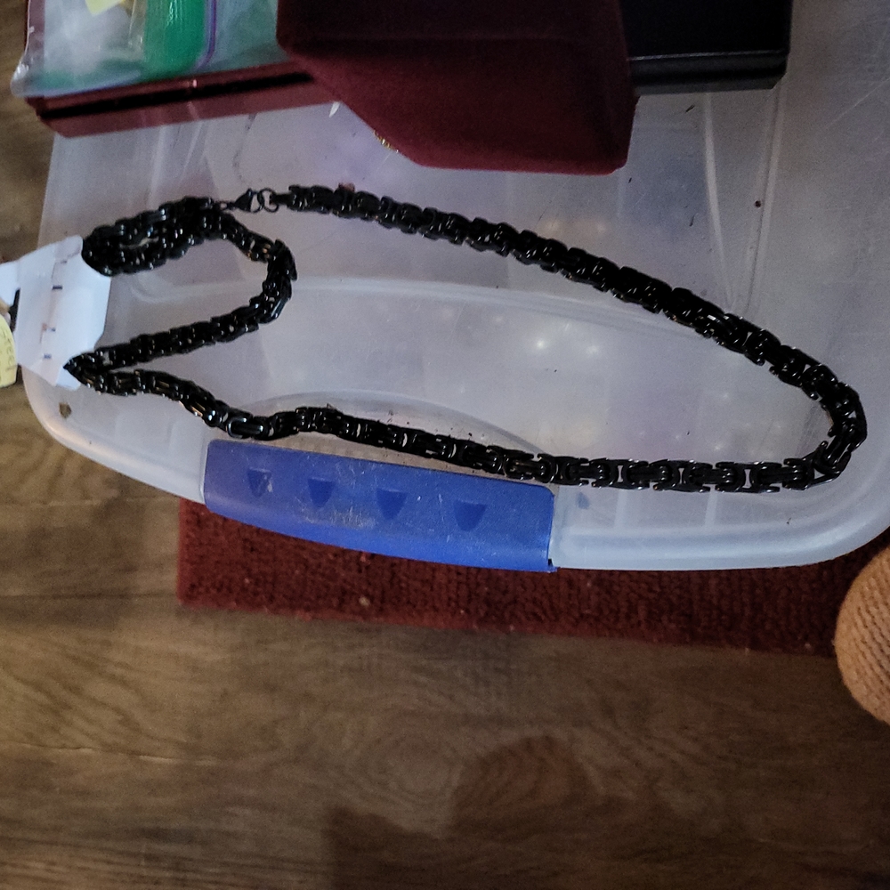 Men's Italian bizentine bracelet and necklace set